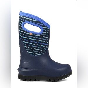 Bogs Insulated Rubber Neoprene Classic Stripe Kids 12 boots